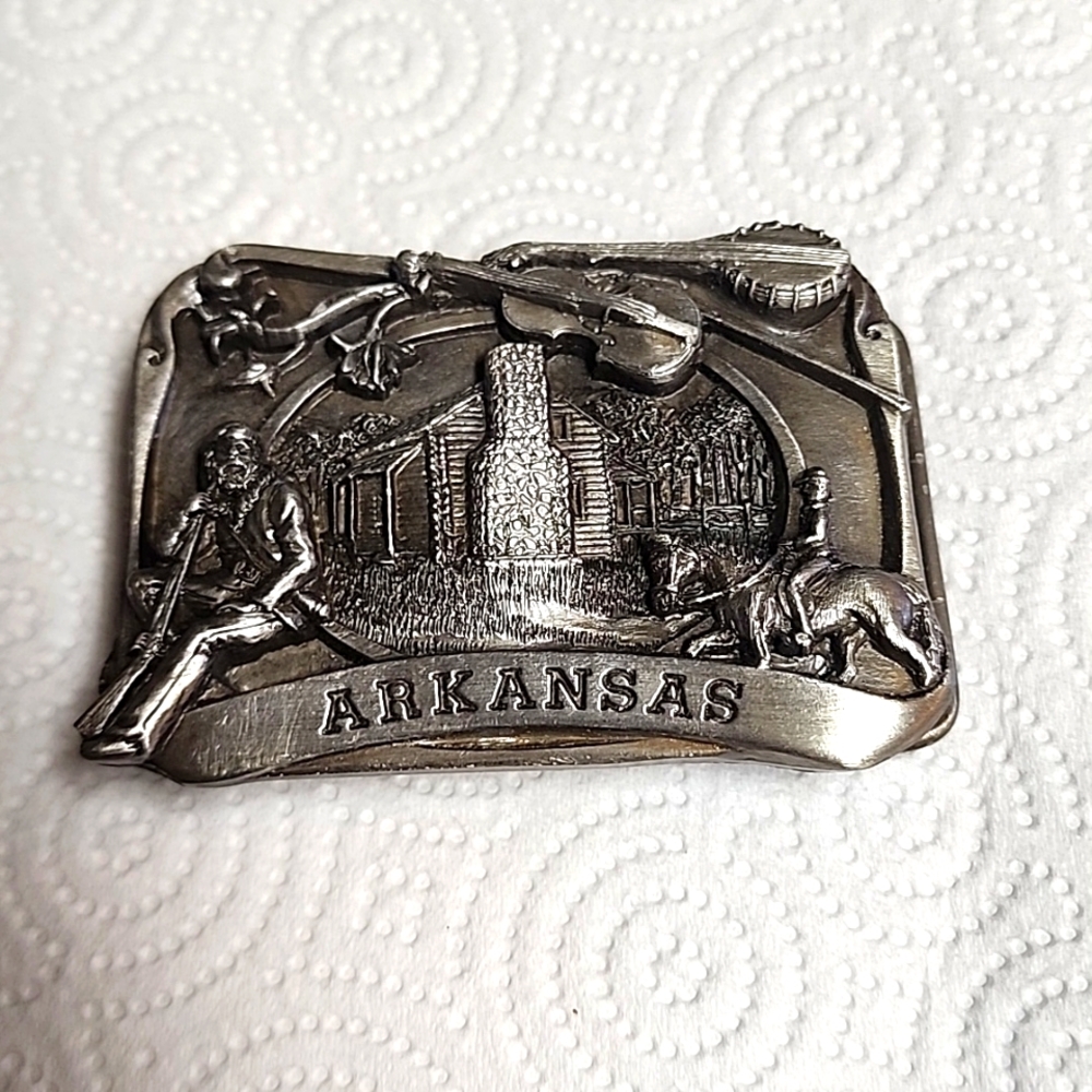 Siskiyou Pweter Arkansas 1984 Belt Buckle